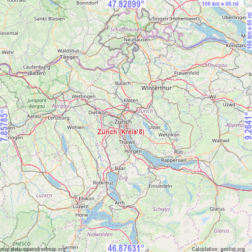 Zürich (Kreis 8) on map
