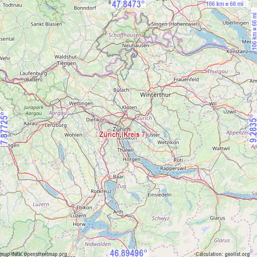 Zürich (Kreis 7) on map