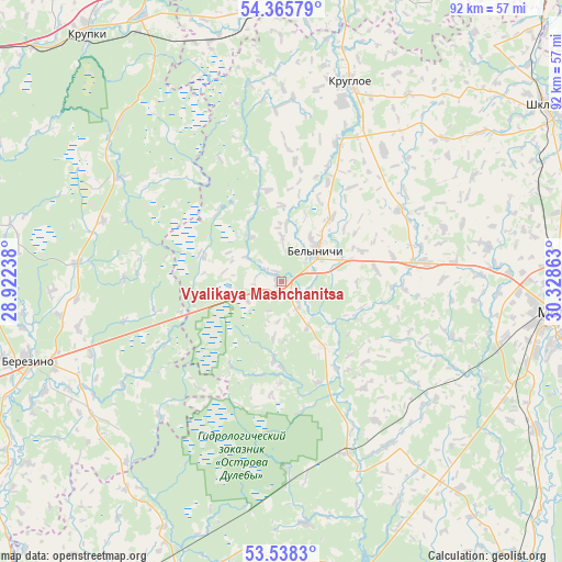 Vyalikaya Mashchanitsa on map