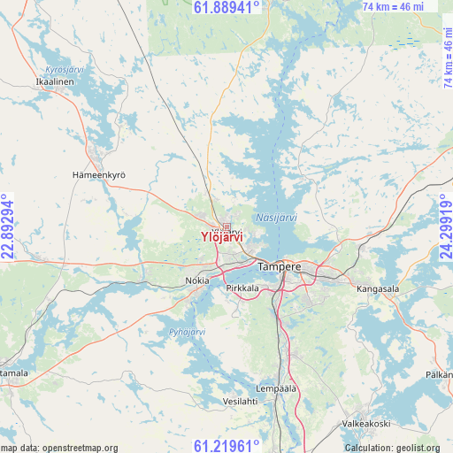 Ylöjärvi on map