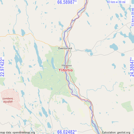 Ylitornio on map