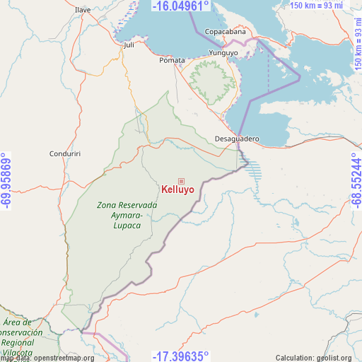 Kelluyo on map