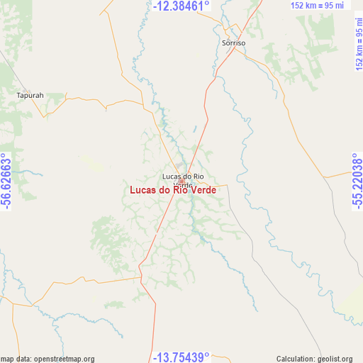 Lucas do Rio Verde on map