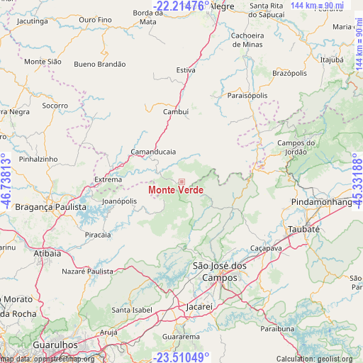 Monte Verde on map