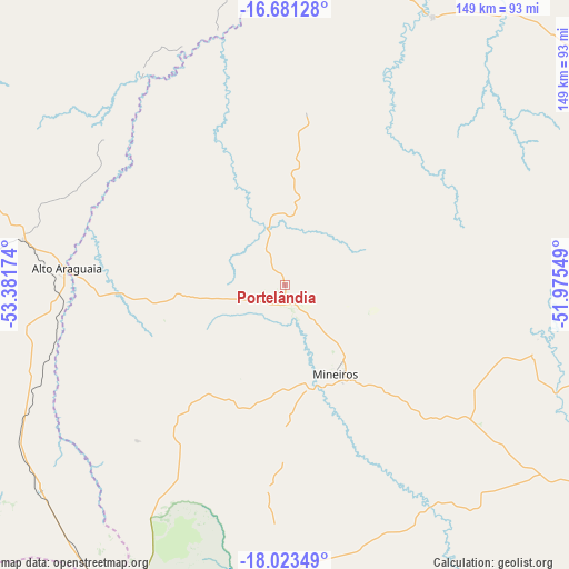 Portelândia on map