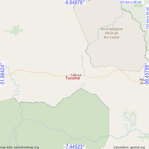 Tucumã on map