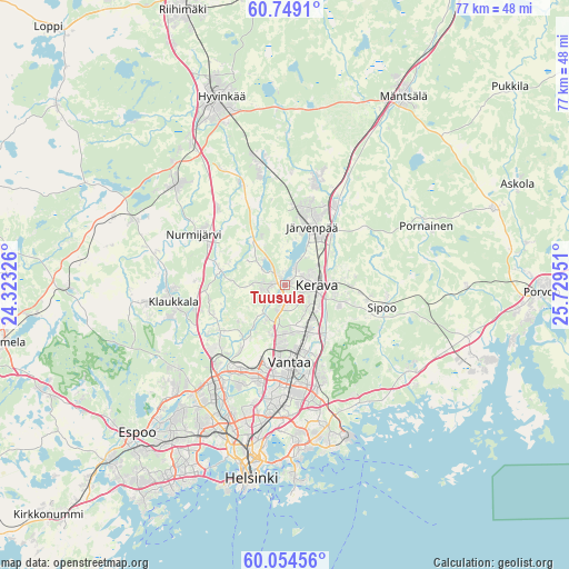 Tuusula on map