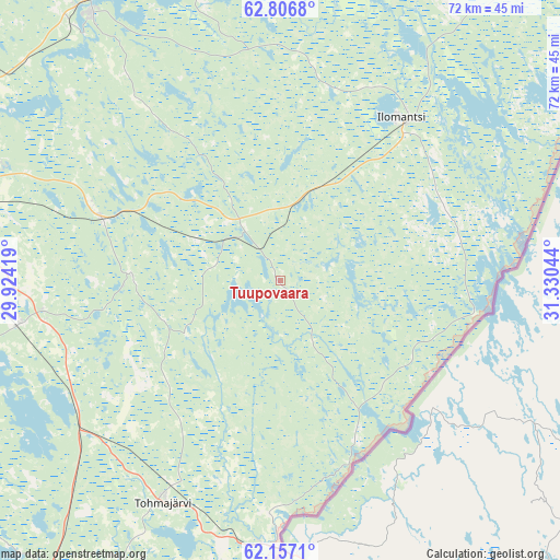 Tuupovaara on map