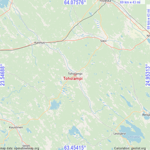 Toholampi on map