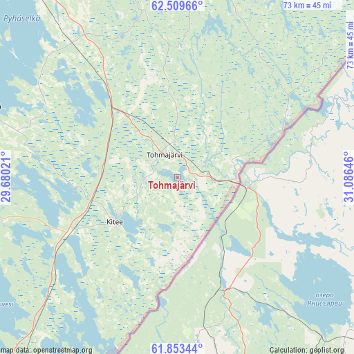 Tohmajärvi on map