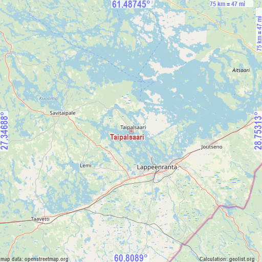 Taipalsaari on map