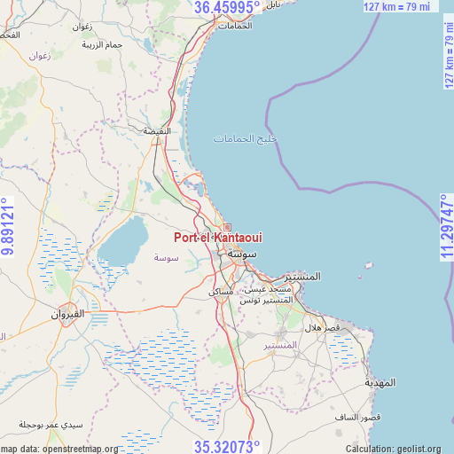 Port el Kantaoui on map