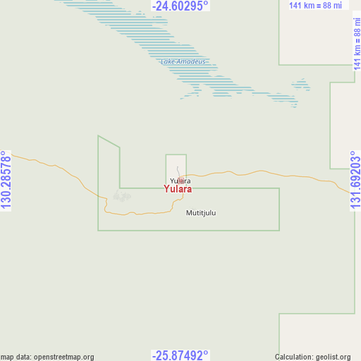 Yulara on map