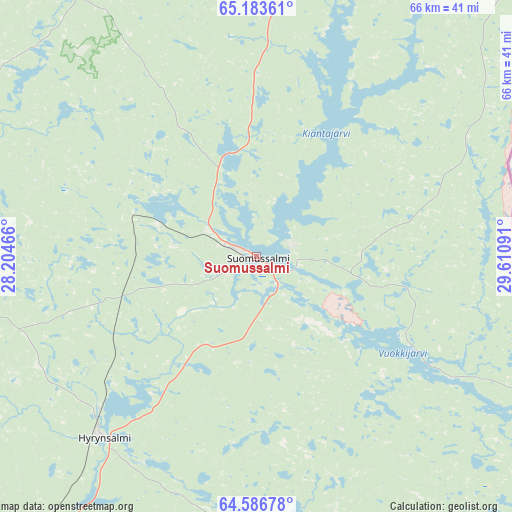 Suomussalmi on map