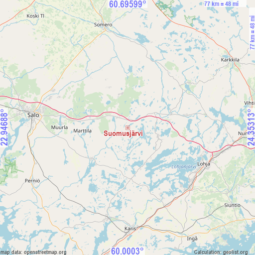 Suomusjärvi on map