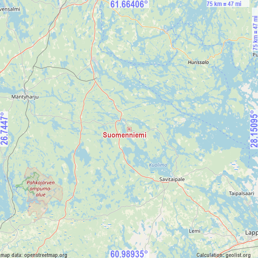 Suomenniemi on map
