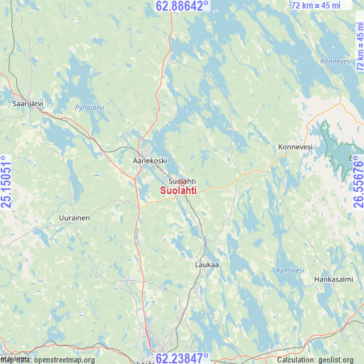 Suolahti on map