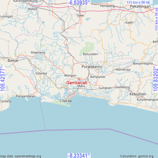 Gambarjati on map