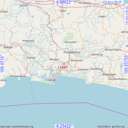 Losari on map