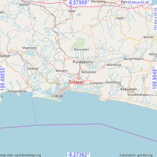 Sidasari on map