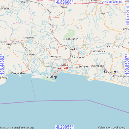 Lancar on map