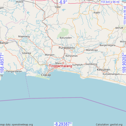 Tinggarmalang on map