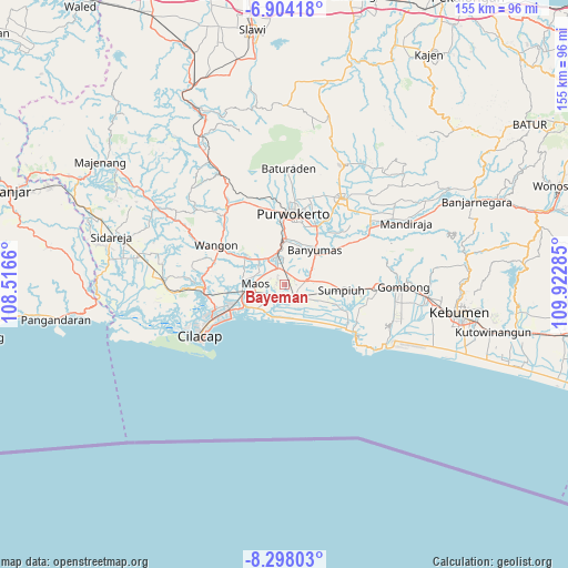 Bayeman on map