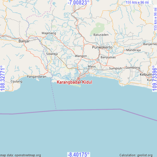 Karangbadar Kidul on map