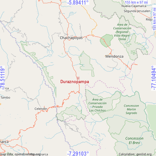 Duraznopampa on map