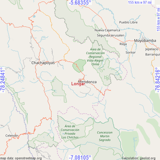 Longar on map