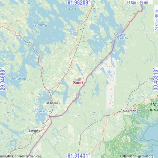 Saari on map