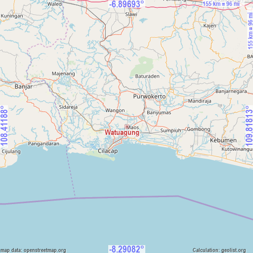 Watuagung on map