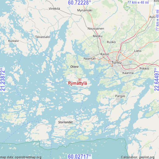 Rymättylä on map