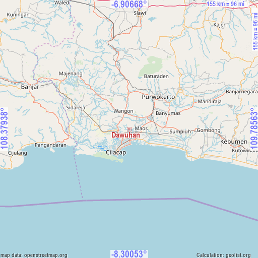 Dawuhan on map