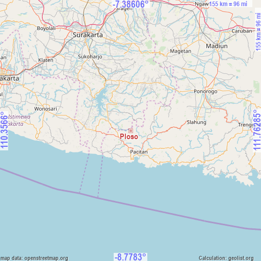 Ploso on map