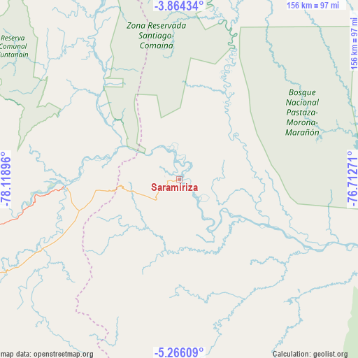 Saramiriza on map