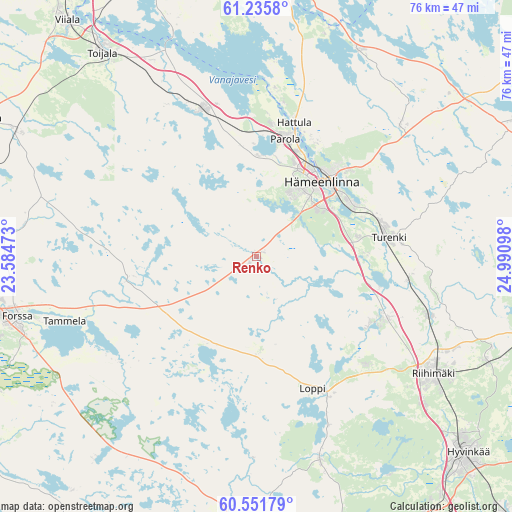 Renko on map