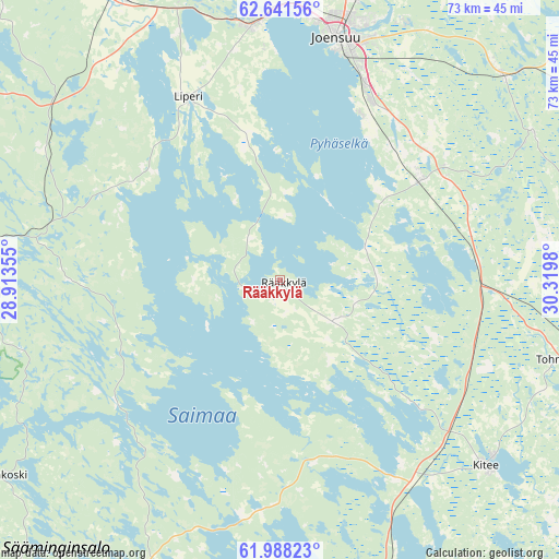 Rääkkylä on map