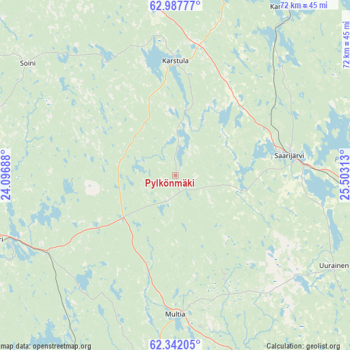 Pylkönmäki on map