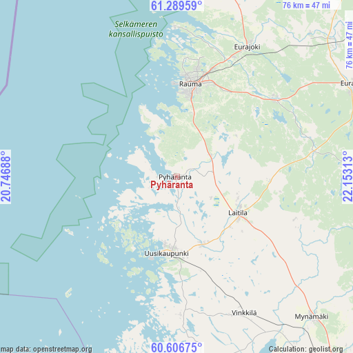 Pyhäranta on map