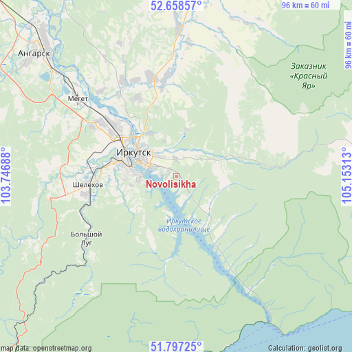 Novolisikha on map