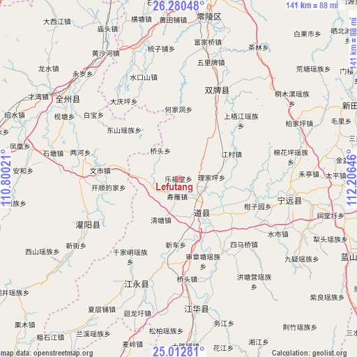 Lefutang on map