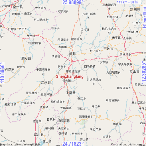 Shenzhangtang on map