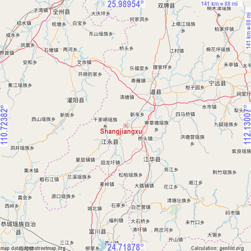 Shangjiangxu on map