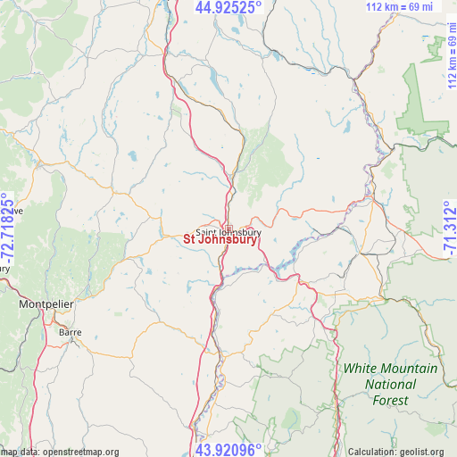 St Johnsbury on map