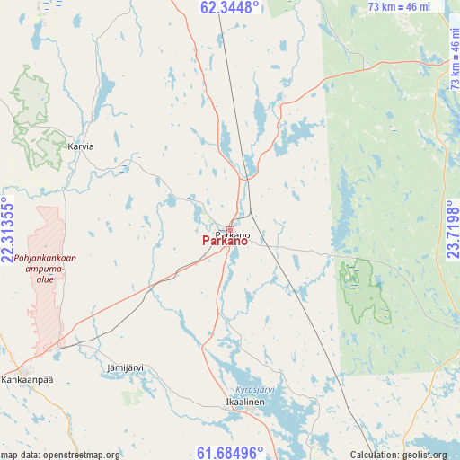 Parkano on map