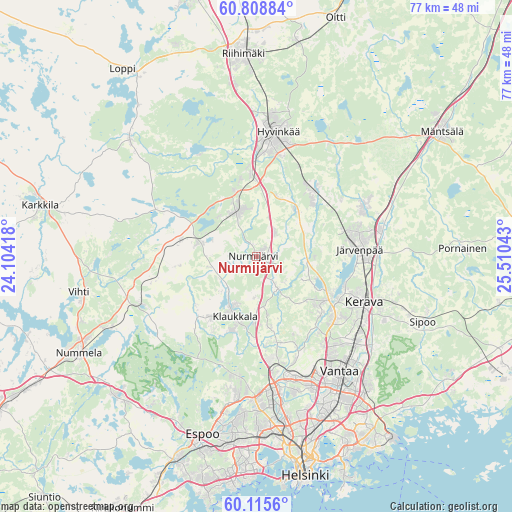 Nurmijärvi on map