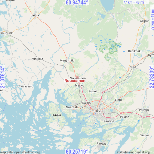 Nousiainen on map