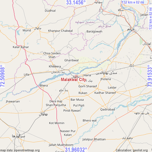 Malakwal City on map