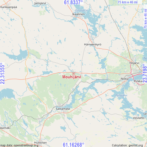 Mouhijärvi on map